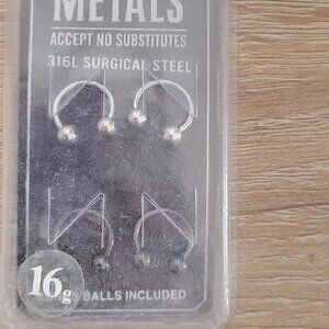 Morbid Metal 16 g 316 surgical steel earrings